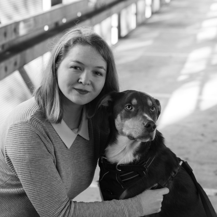 Paulina Pabst with her dog